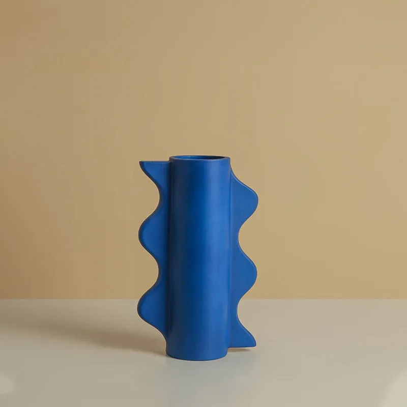 Klein Blue Abstract Decorative Accent & Vase