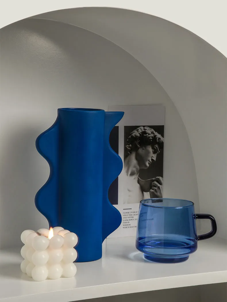 Klein Blue Abstract Decorative Accent & Vase