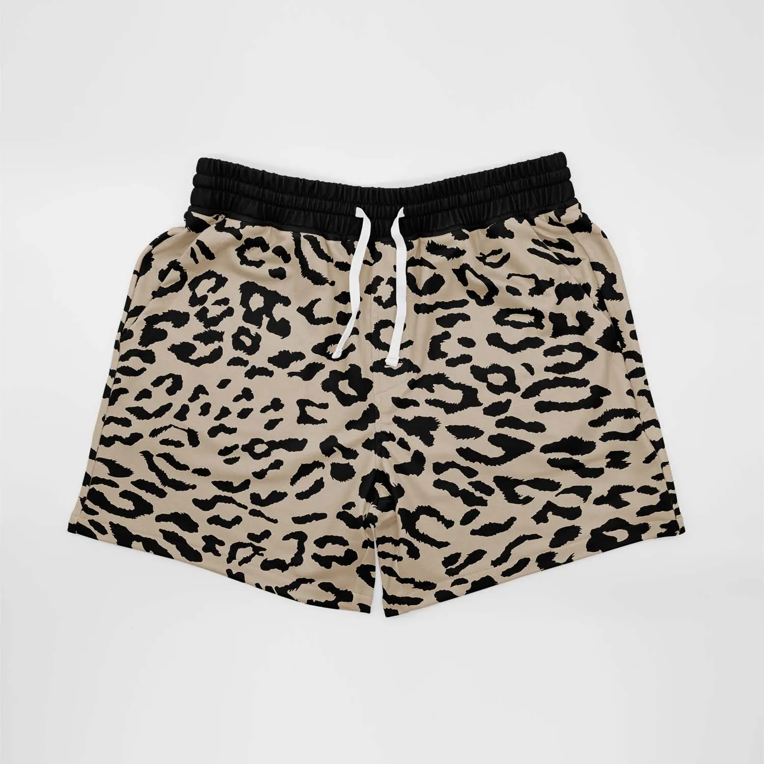 Leopard Sand Men's Casual Athletic Shorts