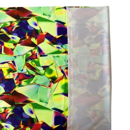 Lime Green Kaleidoscope Geometric Nylon Spandex Fabric