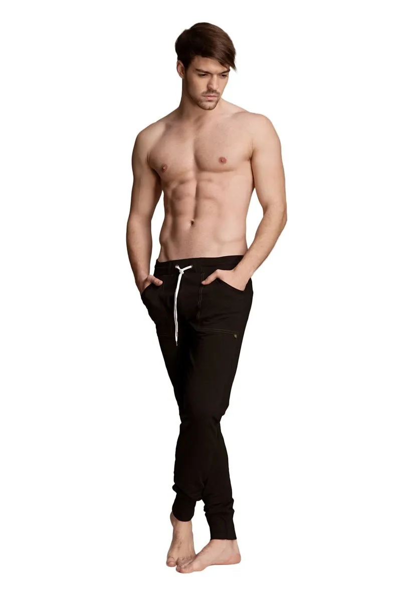 Long Cuffed Jogger & Yoga Sweat Pants (Black)