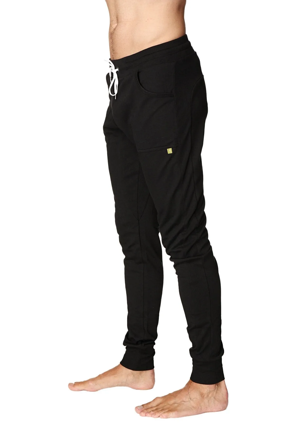 Long Cuffed Jogger & Yoga Sweat Pants (Black)