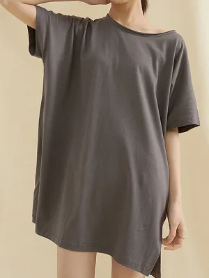 Loose Simple Solid Comfortable T-Shirts