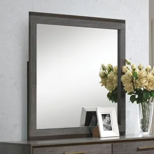 MANVEL Two-Tone Antique Gray Mirror