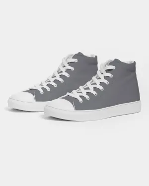 Medium Dark Blue Gray Women's High-top Canvas Sneakers | Women's | Medium Dark Pale Blue Gray | C10M10Y0K60