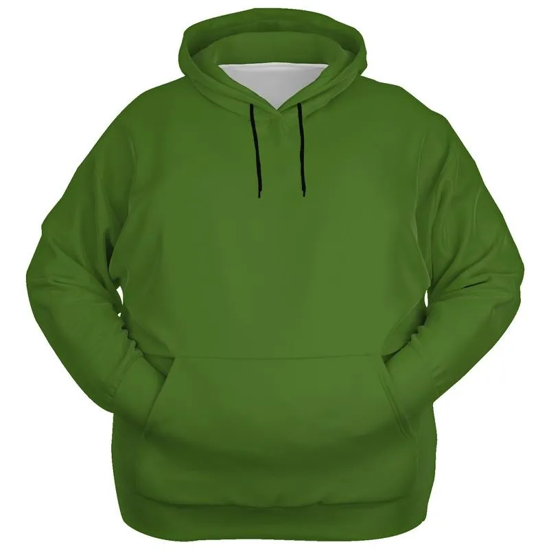 Medium Dark Warm Green Hoodie | Unisex | with PLUS sizes | Medium Dark Pure Warm Green | C50M0Y100K60