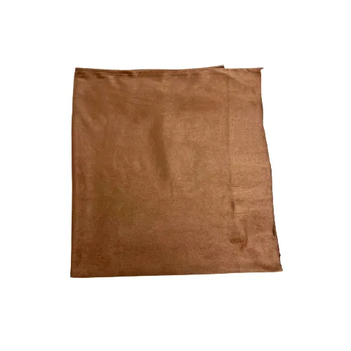 Mocha Brown Stretch Faux Suede Knit Fabric