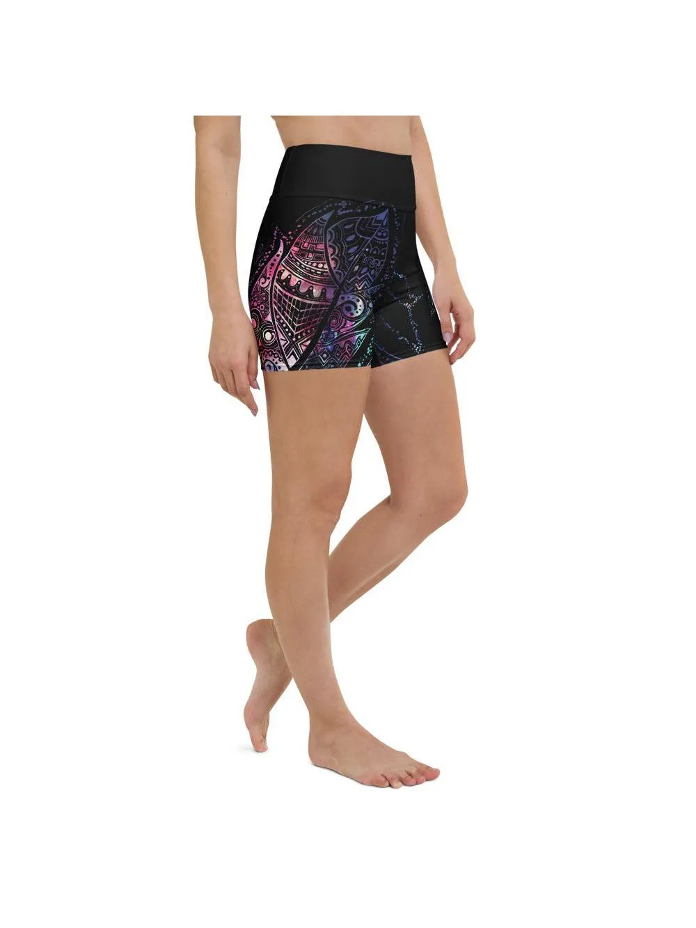 Mystic Feather Yoga Shorts