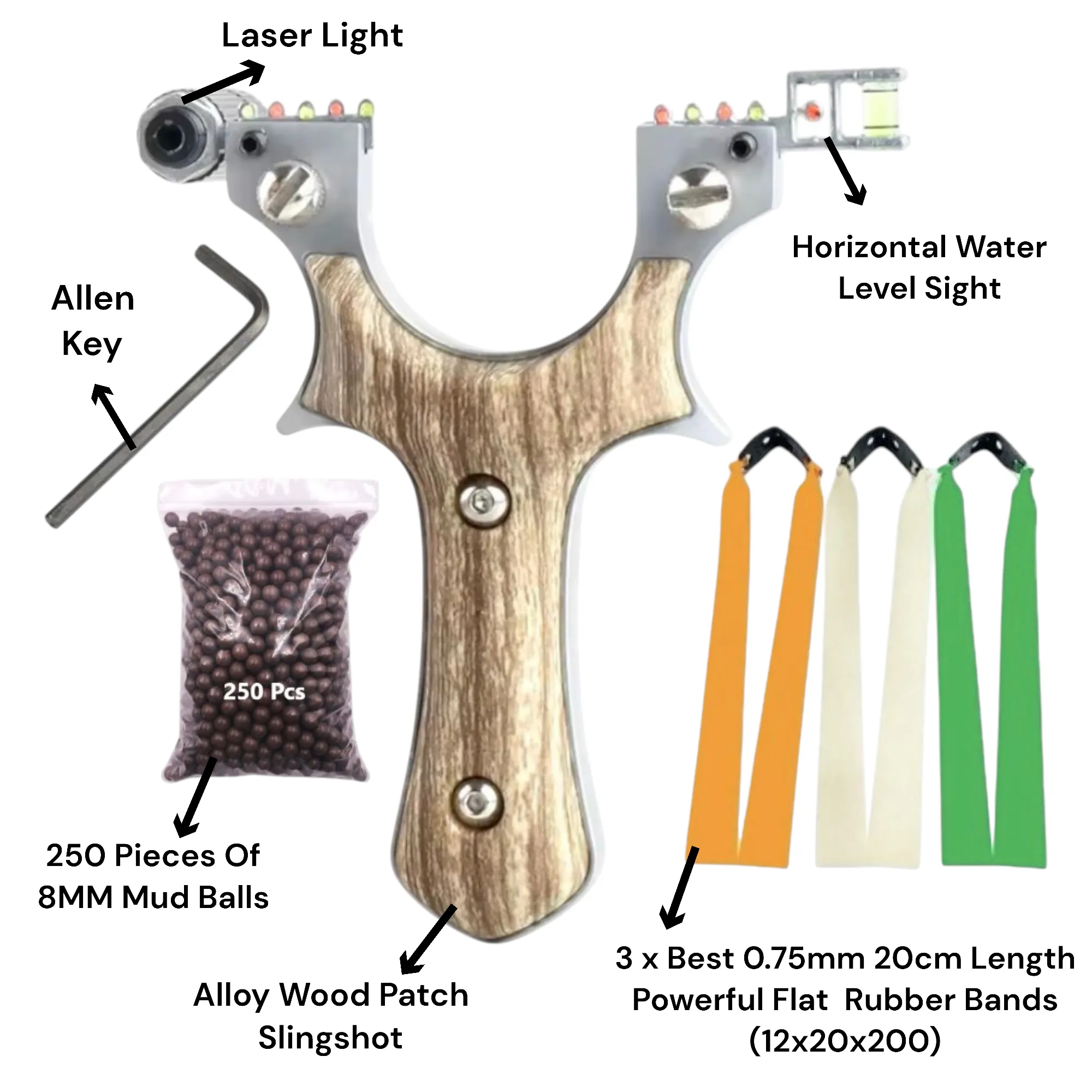 New Alloy Wood Patch High Precision Slingshot