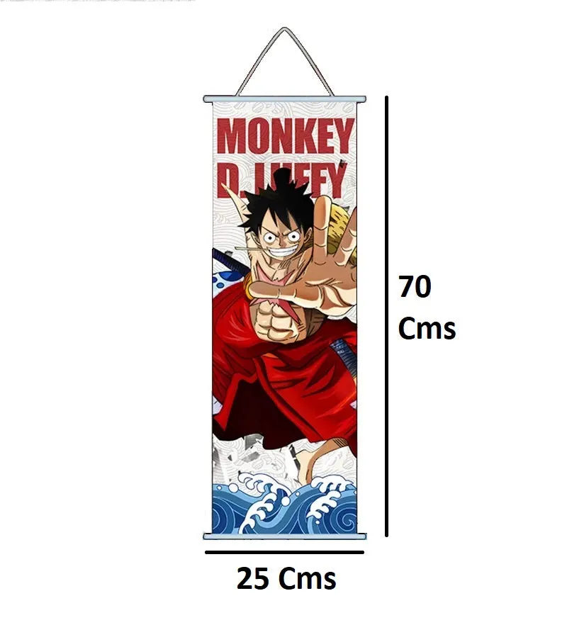 One Piece | Monkey D Luffy Anime Poster Wall Scroll | 70 x 25 Cm |