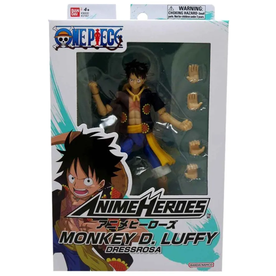 One Piece - Monkey D. Luffy (Dressrosa Version) Anime Heroes 6.5" Scale Action Figure