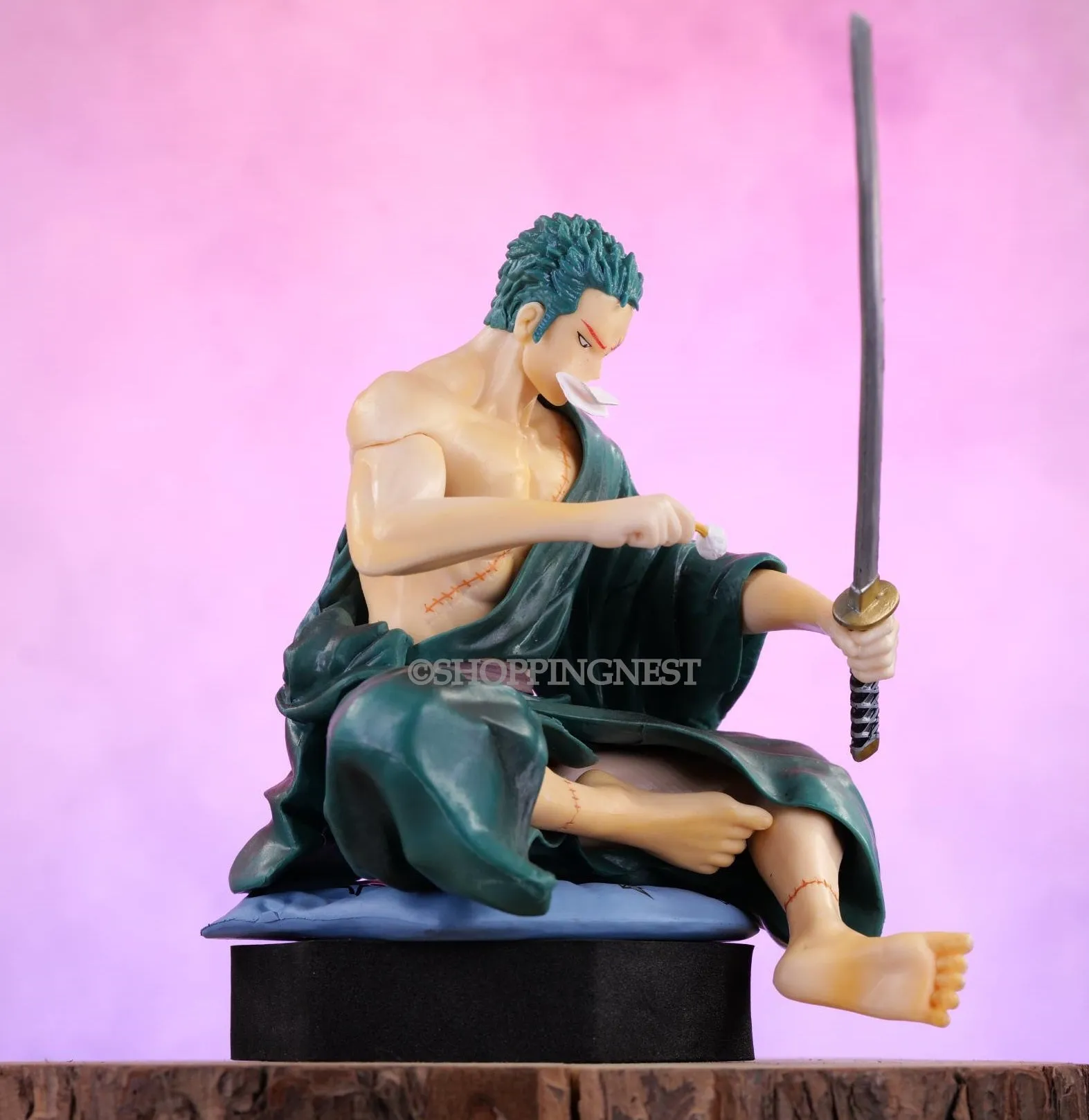 One Piece Roronoa Zoro Sitting Ver. 18 Action Figure | 15 Cms |