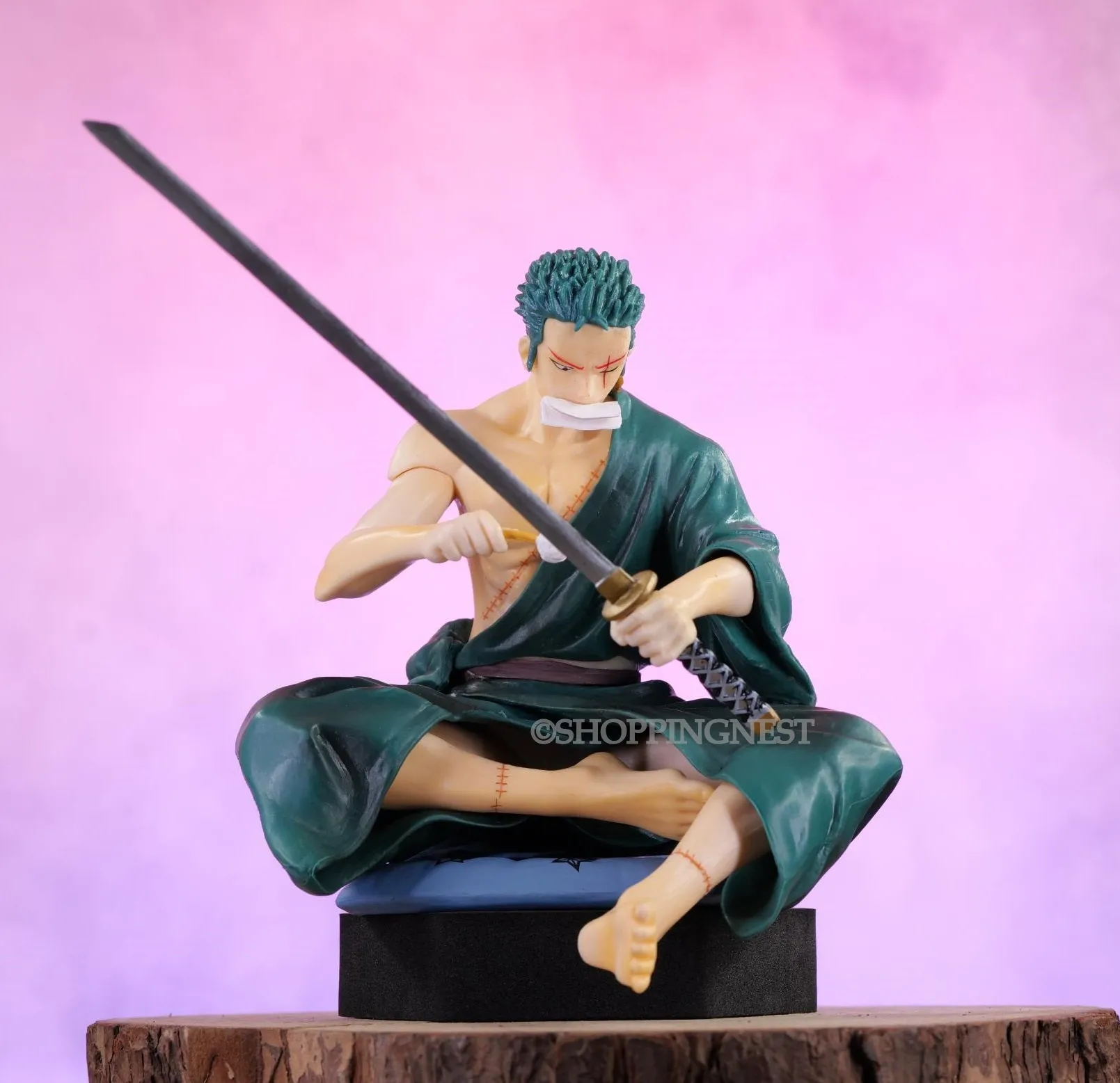 One Piece Roronoa Zoro Sitting Ver. 18 Action Figure | 15 Cms |