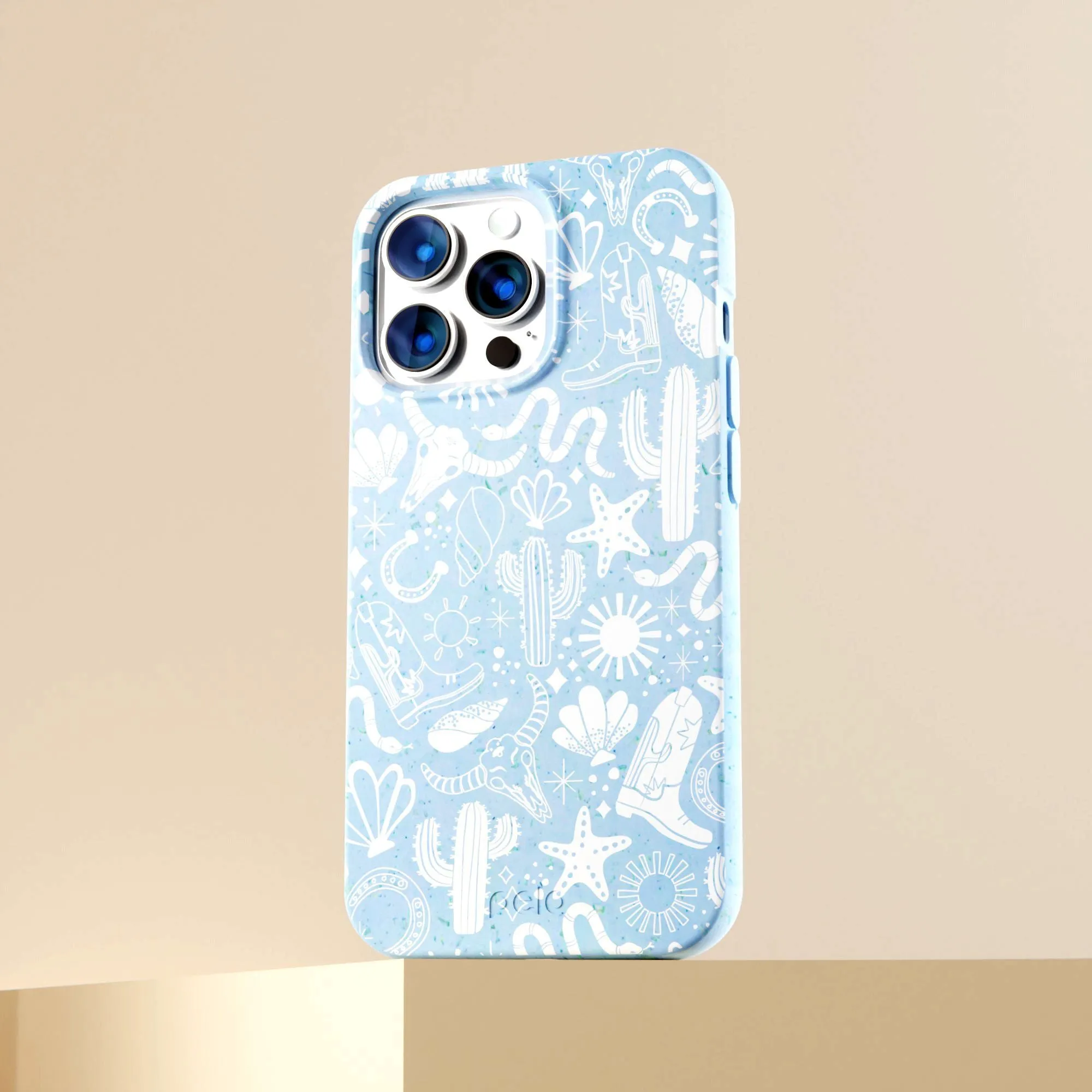 Powder Blue Coastal Rodeo iPhone 13 Pro Case