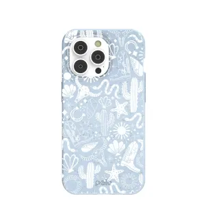 Powder Blue Coastal Rodeo iPhone 14 Pro Case