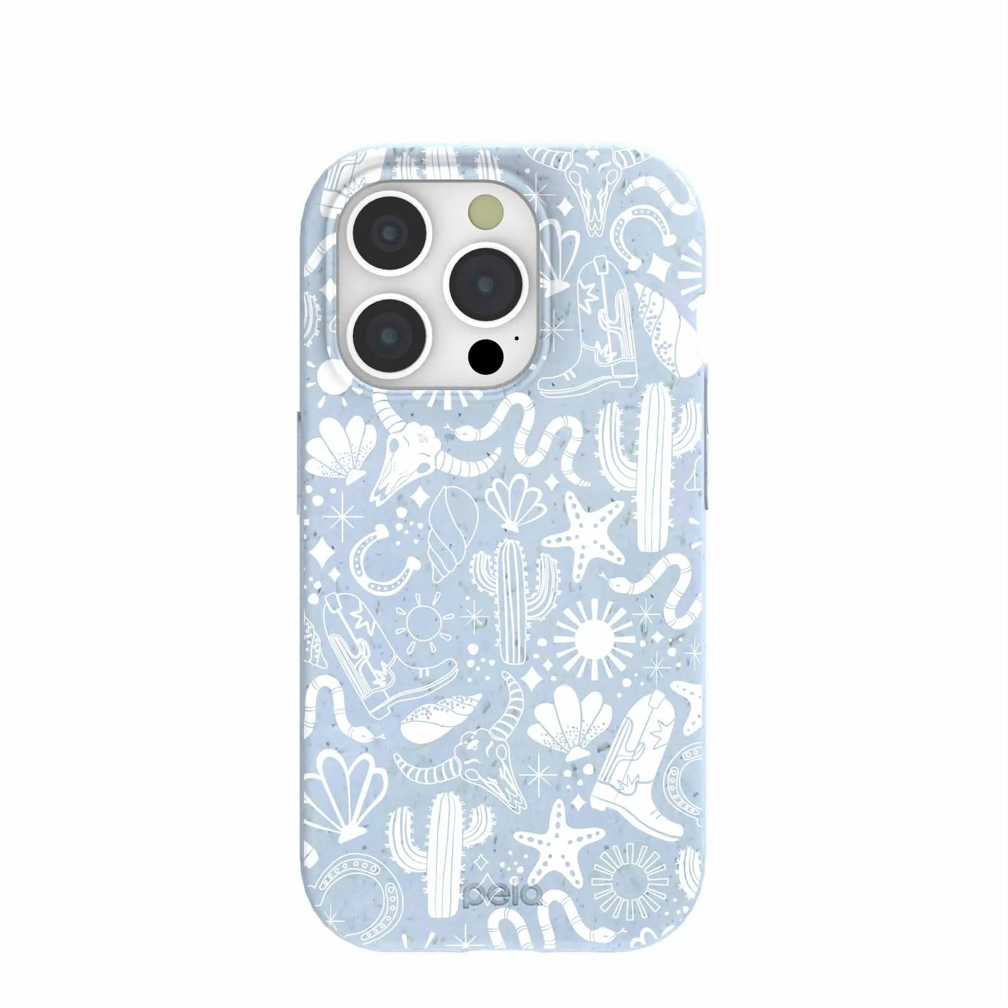 Powder Blue Coastal Rodeo iPhone 15 Pro Case