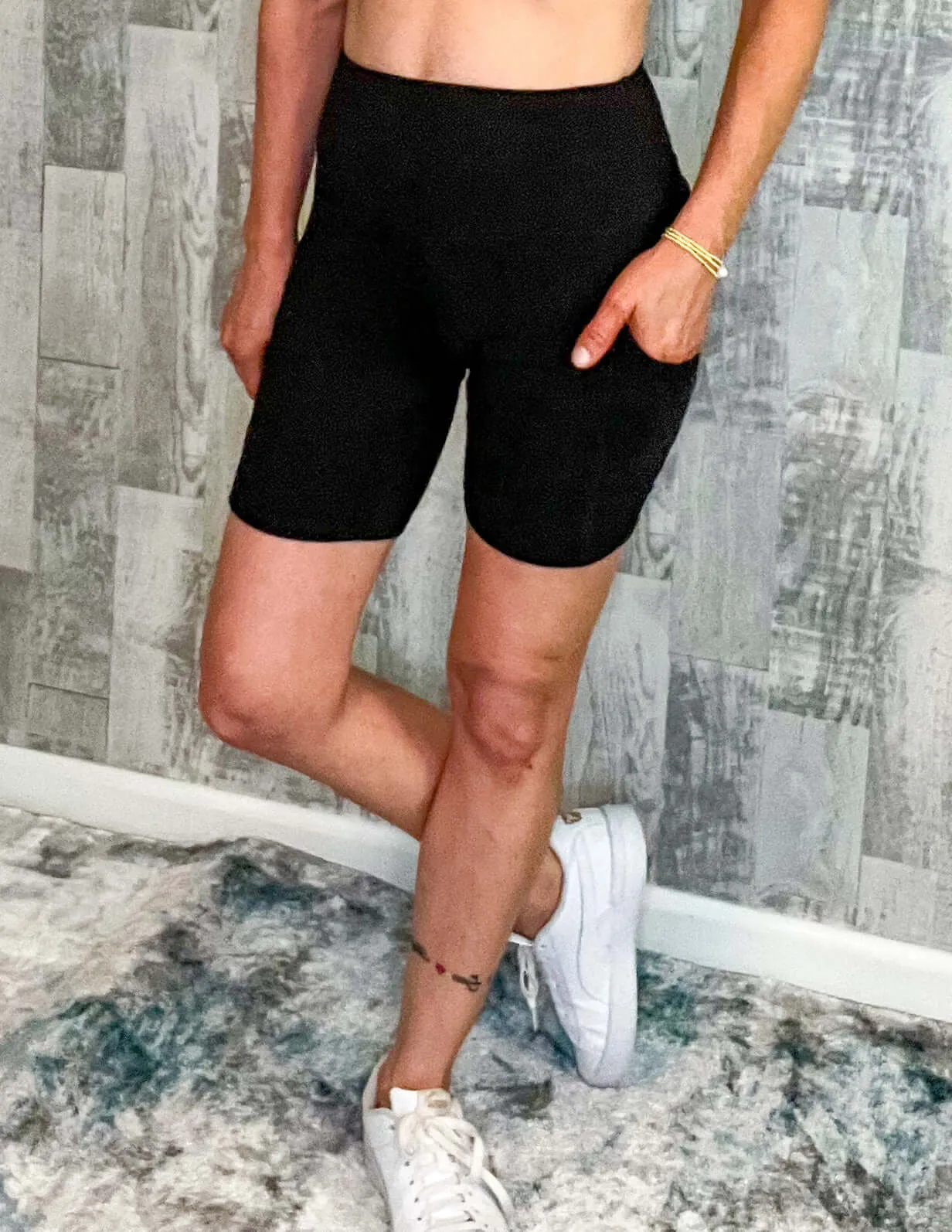 Power Move Biker Shorts - Black