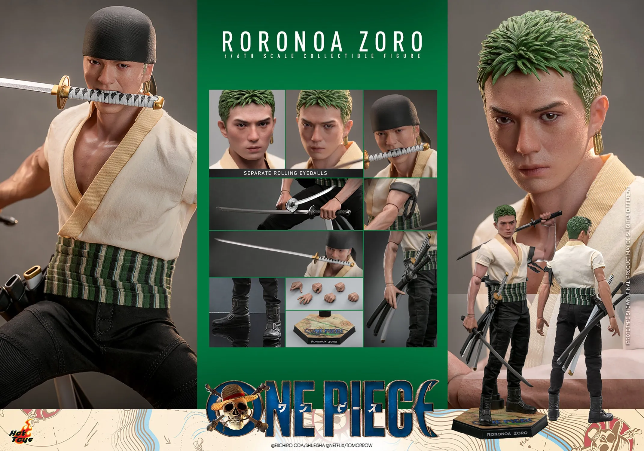 **Pre Order**Hot Toys 1/6 Scale Roronoa Zoro Action Figure