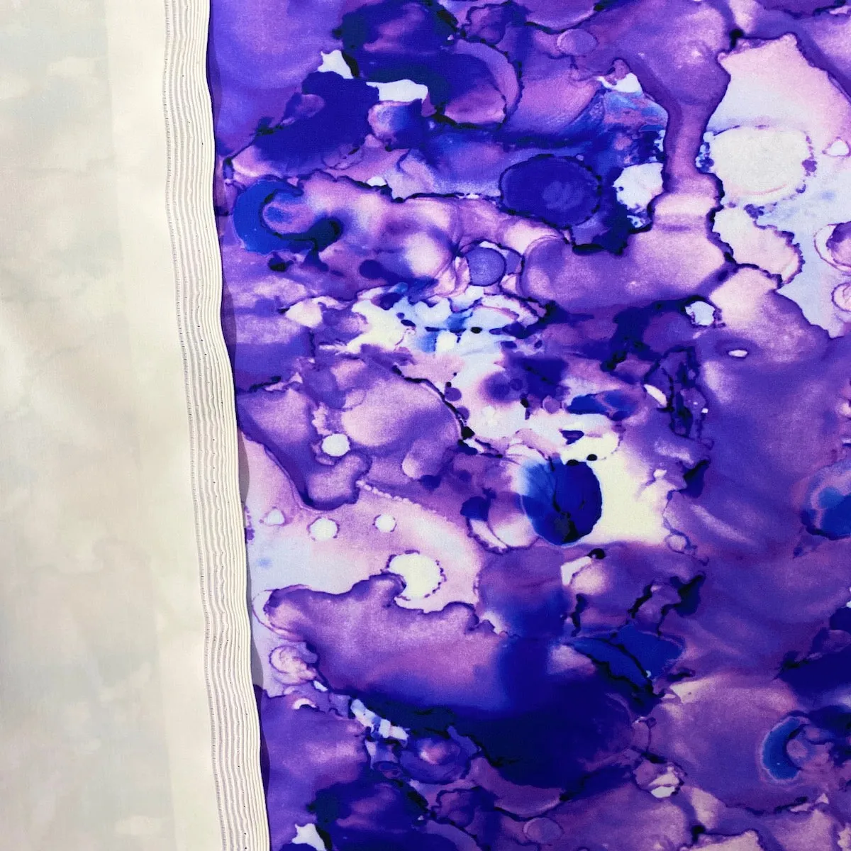 Purple Cloud Tie Dye Nylon Spandex Fabric