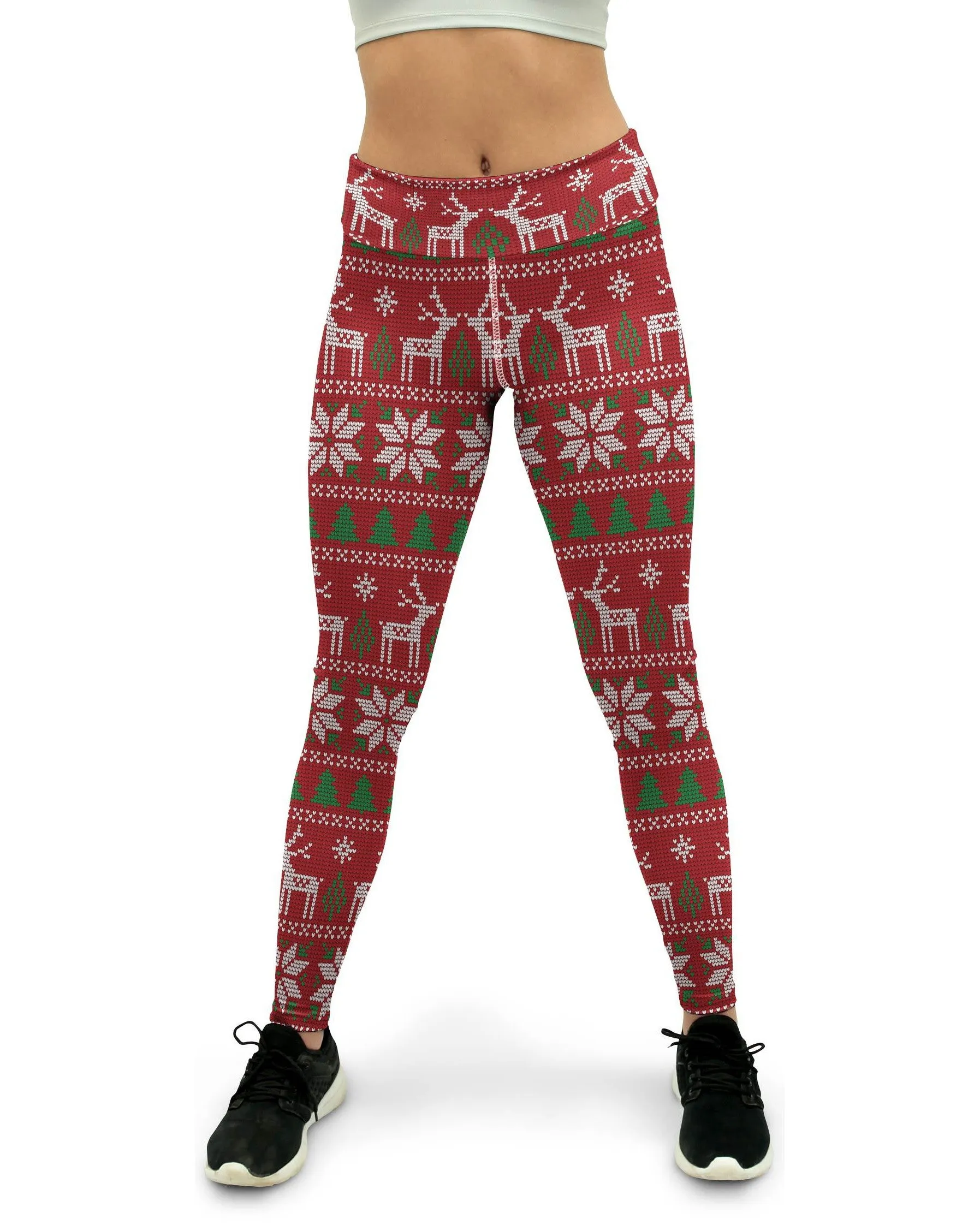 Red Ugly Christmas Yoga Pants