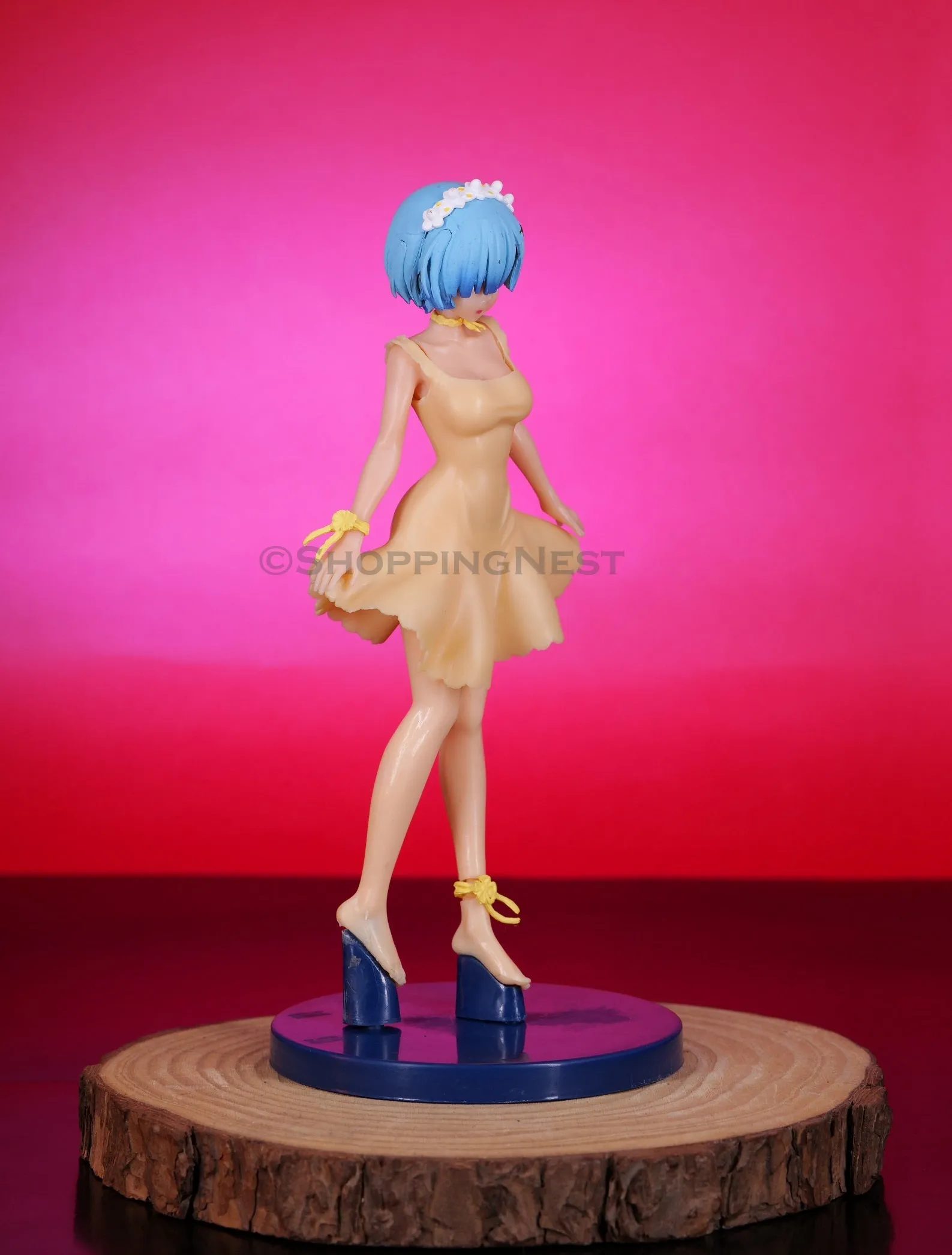 Rem with Yellow Dress Action Figurine Collectable PVC Anime Figurine Collectible | 20 Cm |