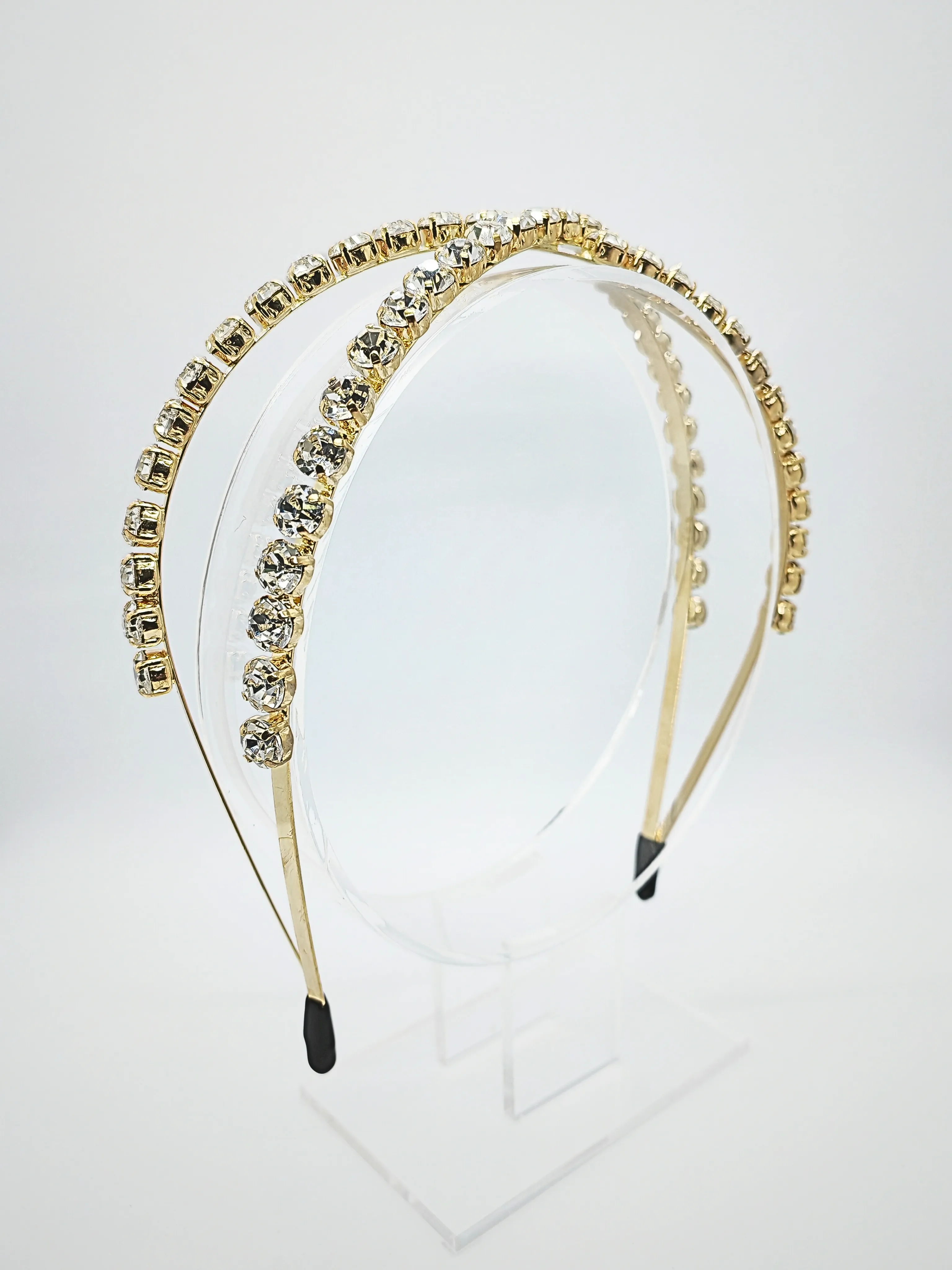 Rhinestone Double Row Wide Band Headband