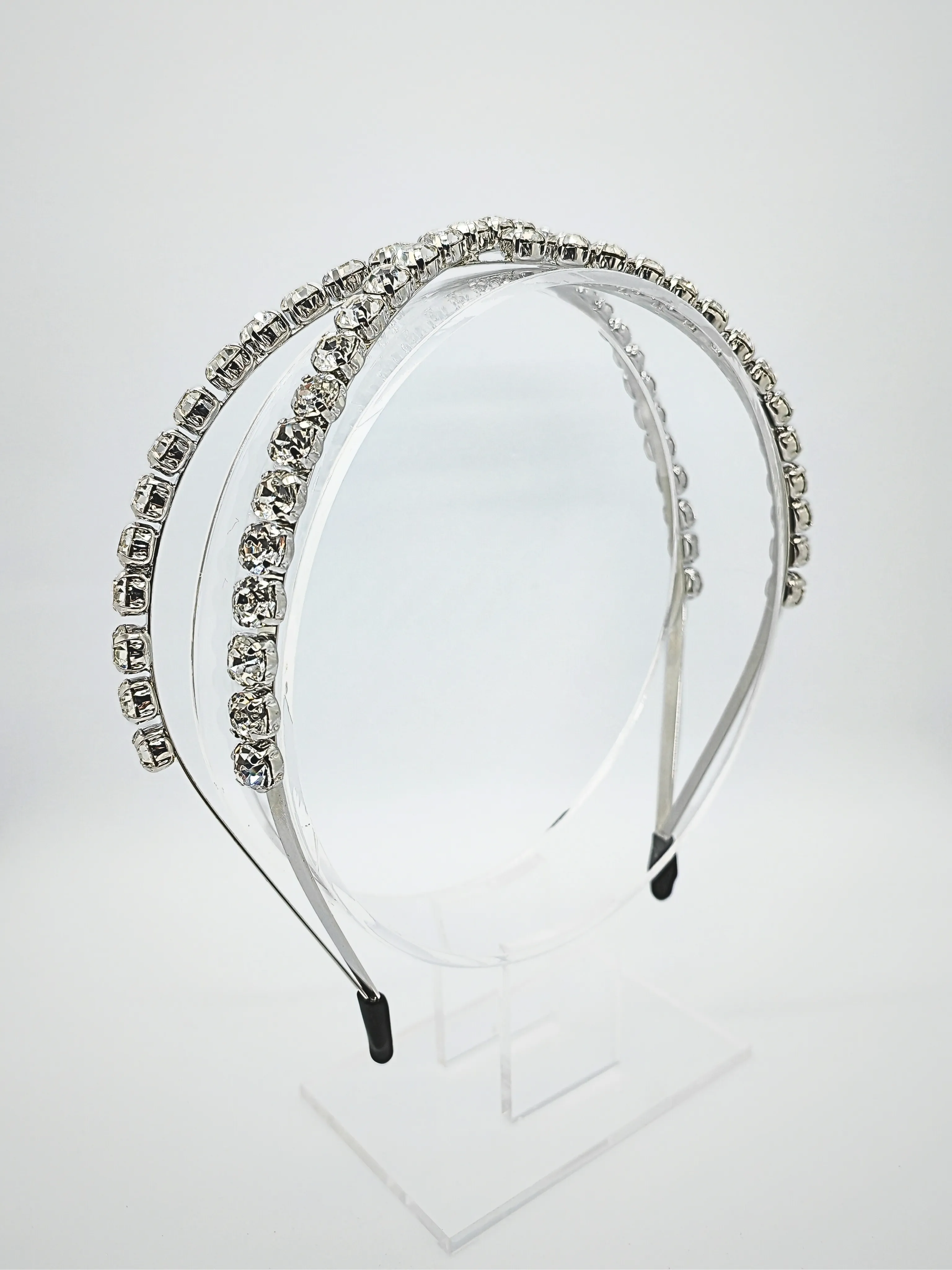 Rhinestone Double Row Wide Band Headband