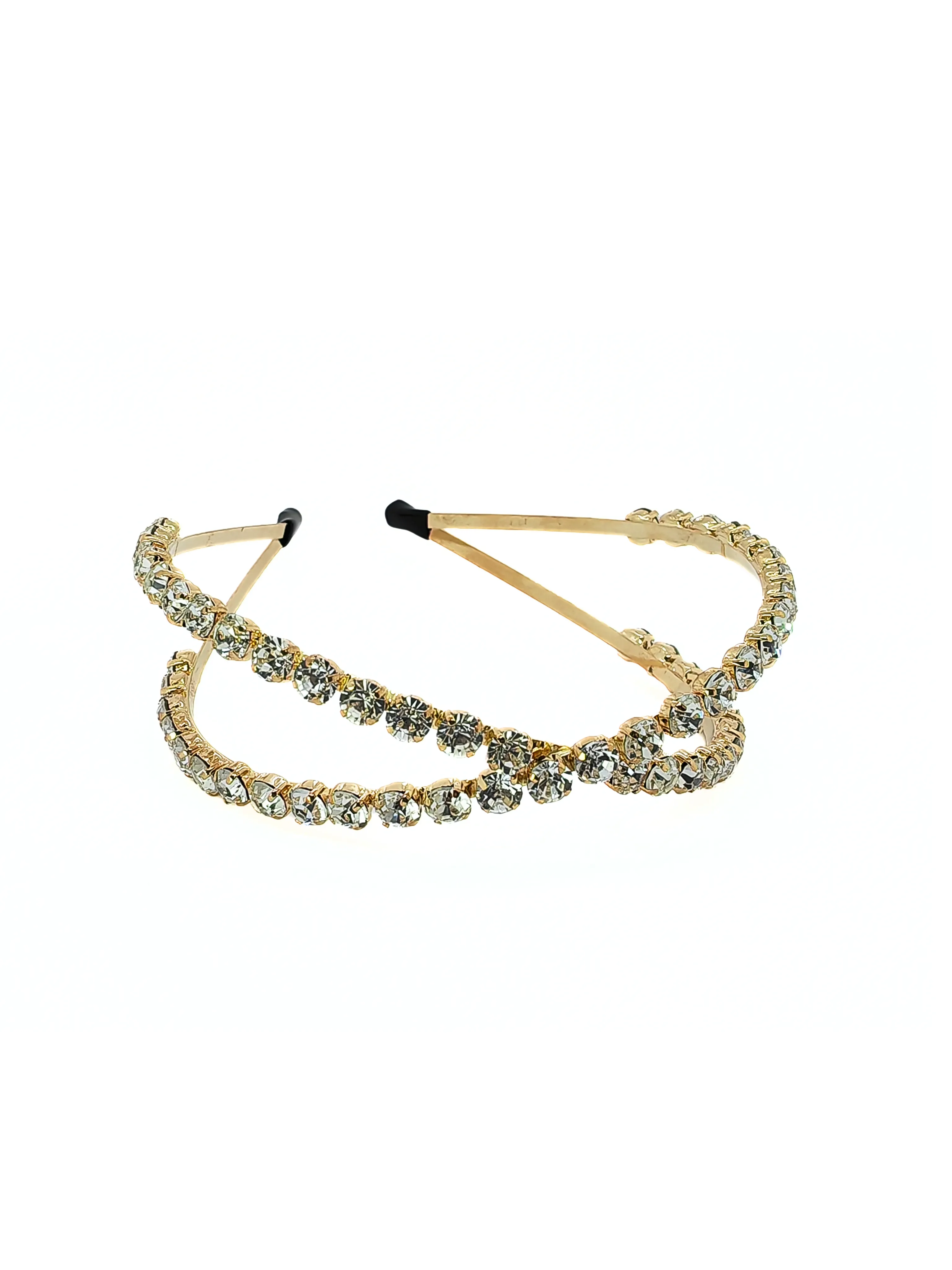 Rhinestone Double Row Wide Band Headband