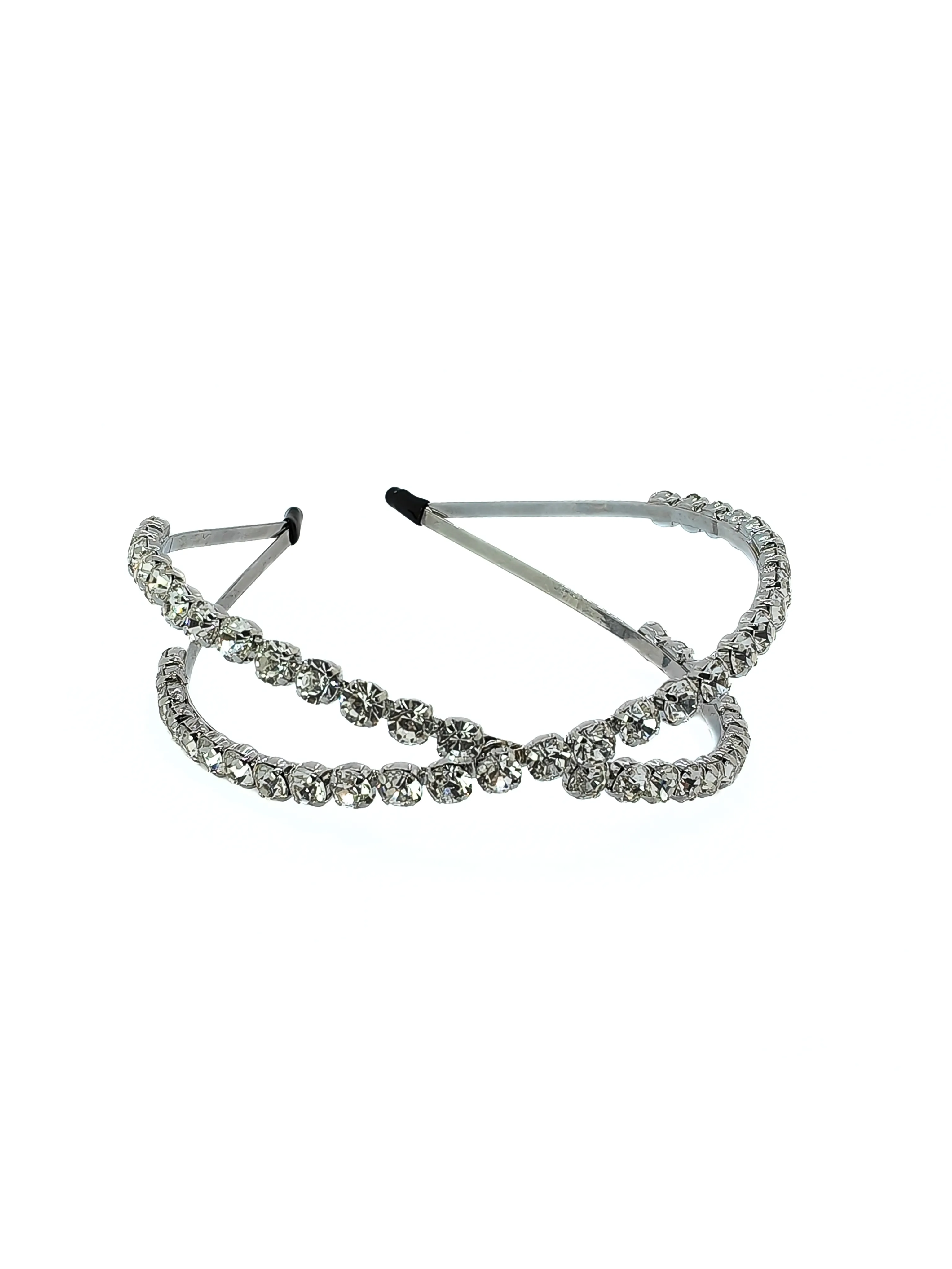 Rhinestone Double Row Wide Band Headband