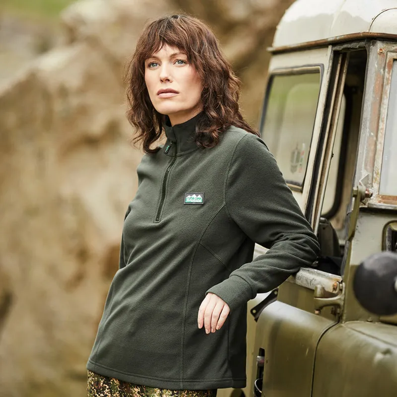 Ridgeline Narvik 1/4 Zip Ladies Fleece Jumper - Deep Forest