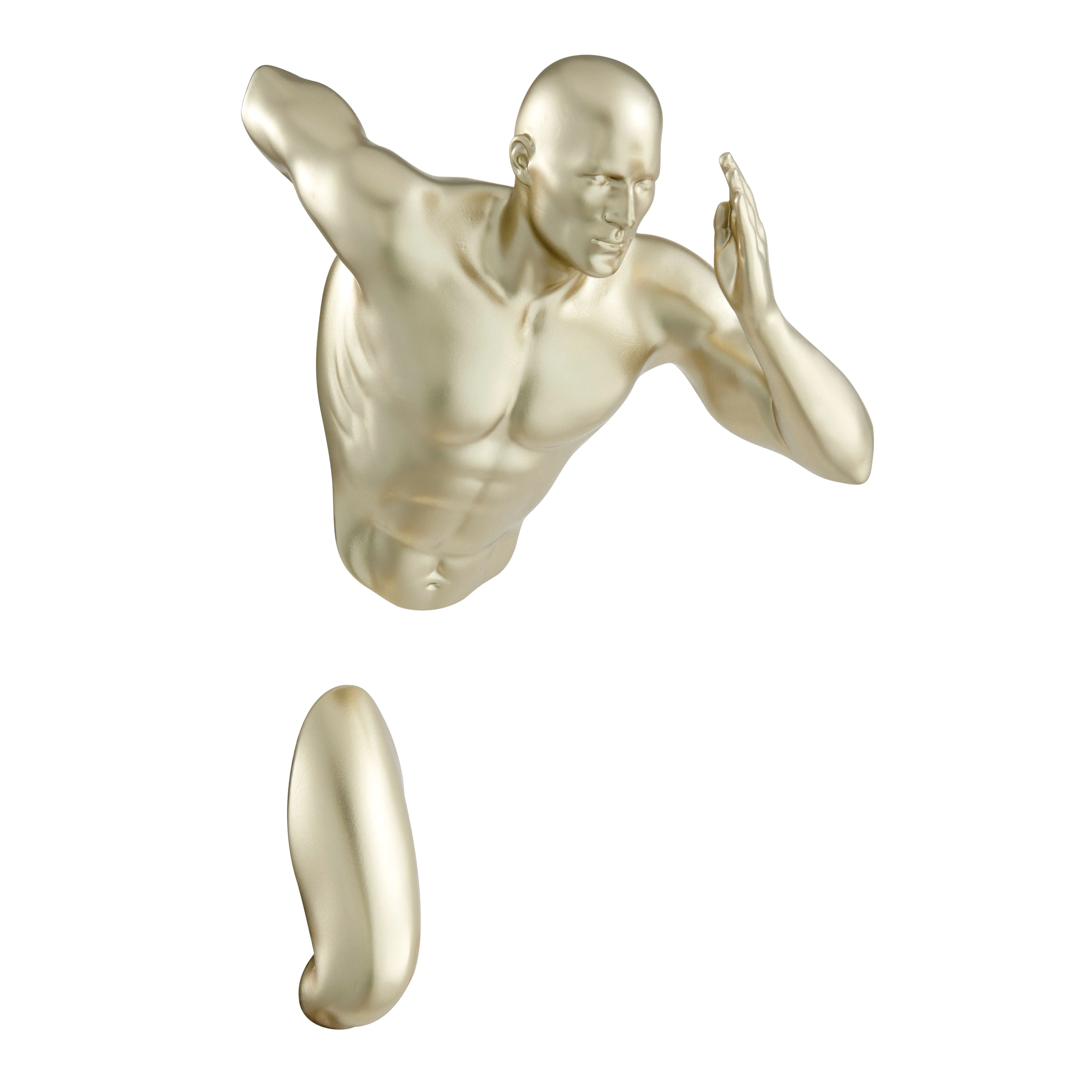 Runner Man 13" Wall Sculpture // Gold