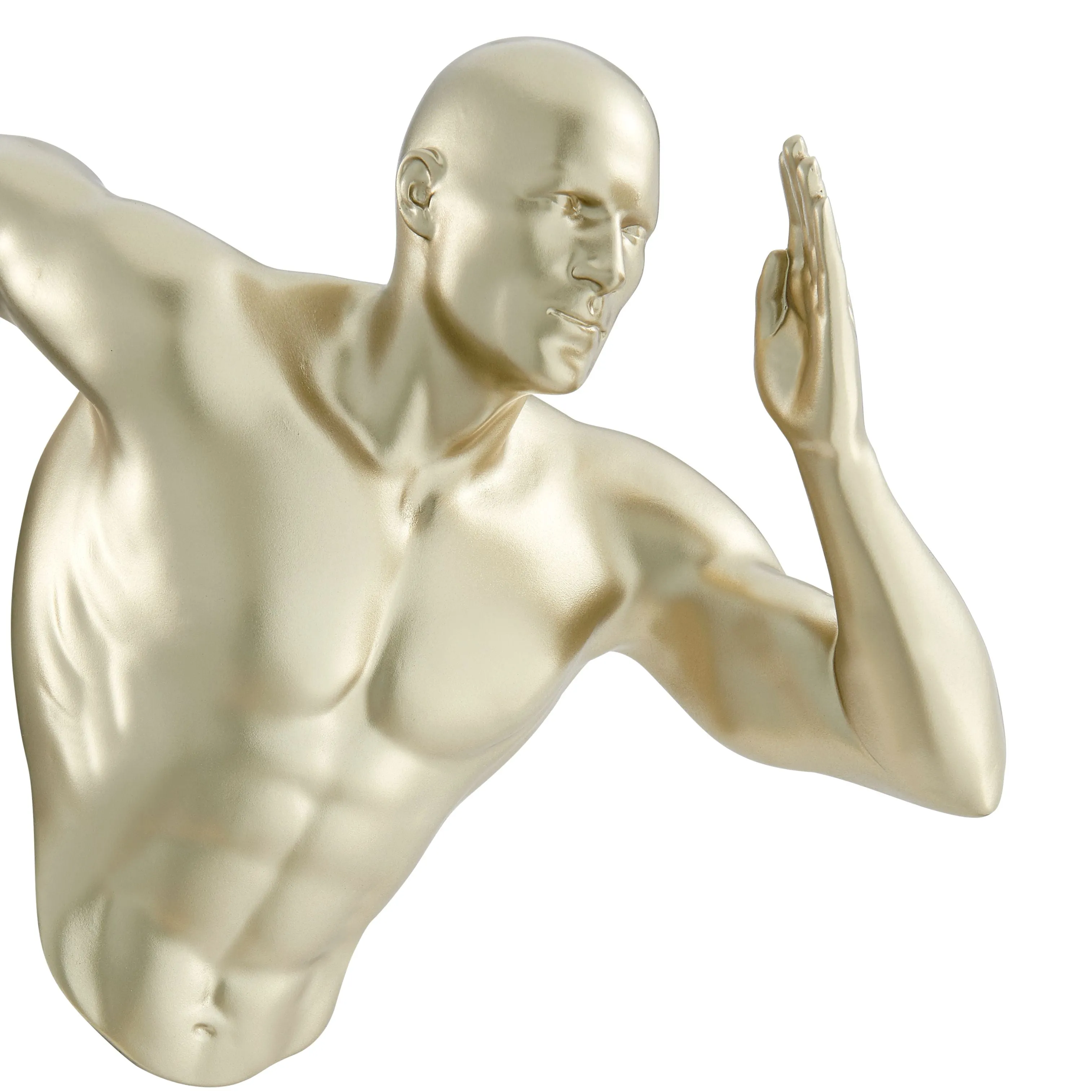 Runner Man 13" Wall Sculpture // Gold