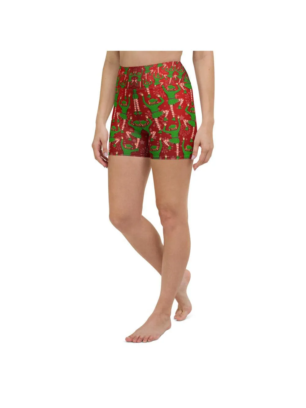 Santa's Elves Yoga Shorts