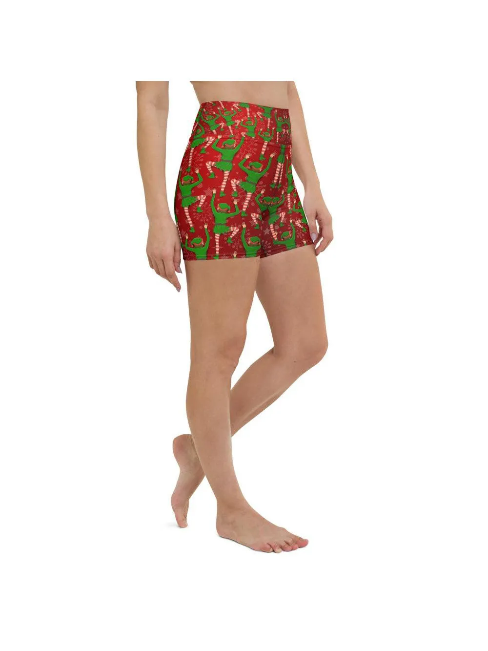 Santa's Elves Yoga Shorts