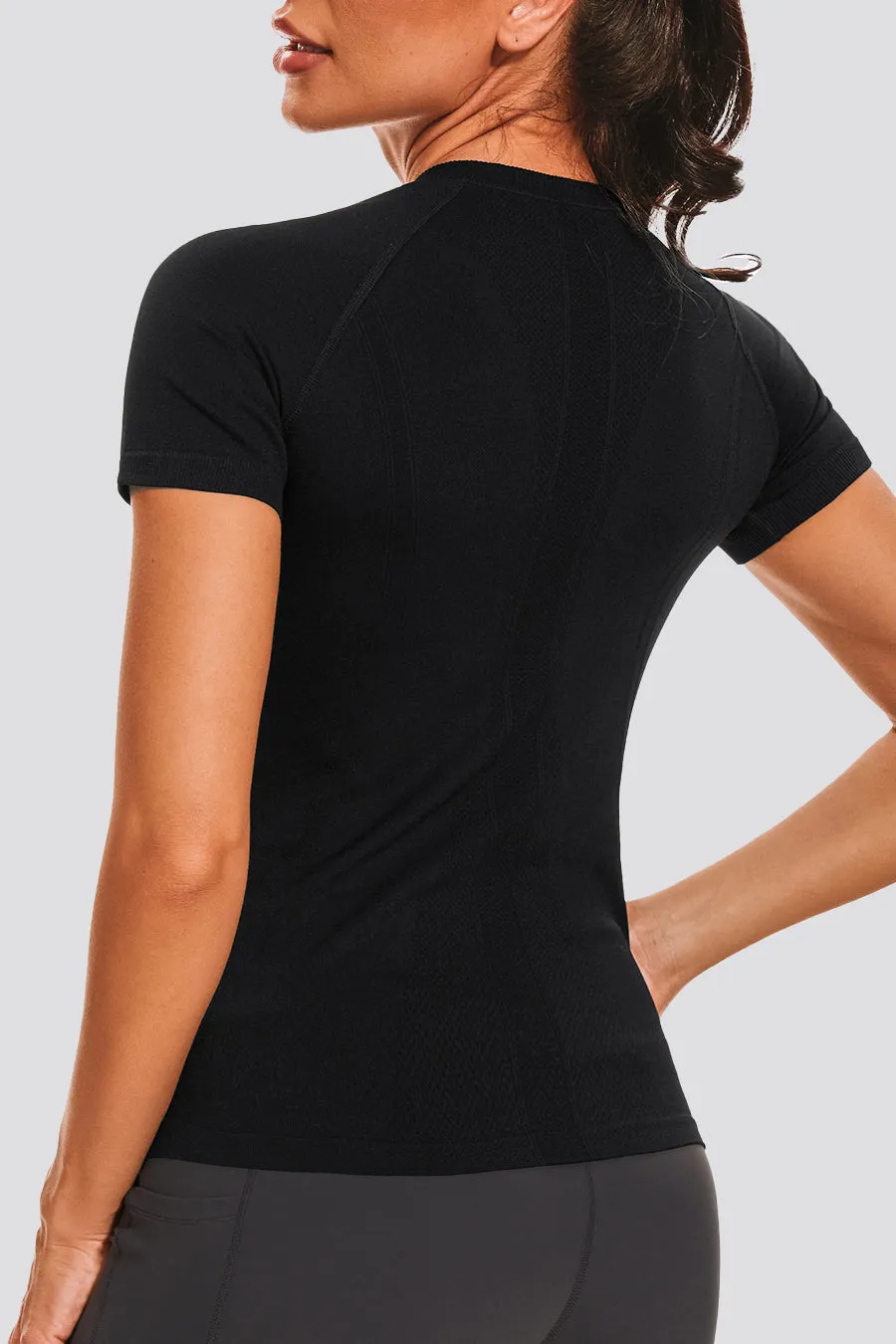 Seamless Short Sleeve Yoga Tops