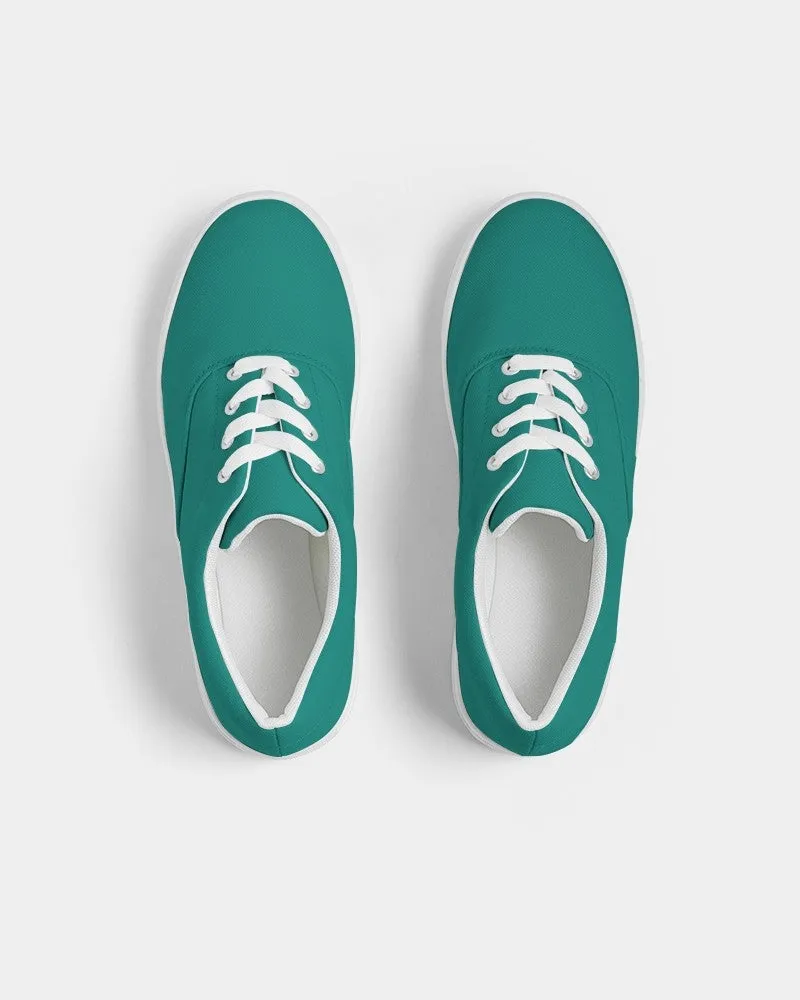 Shaded Blue-Green Canvas Sneakers | Men's | C100M0Y50K30