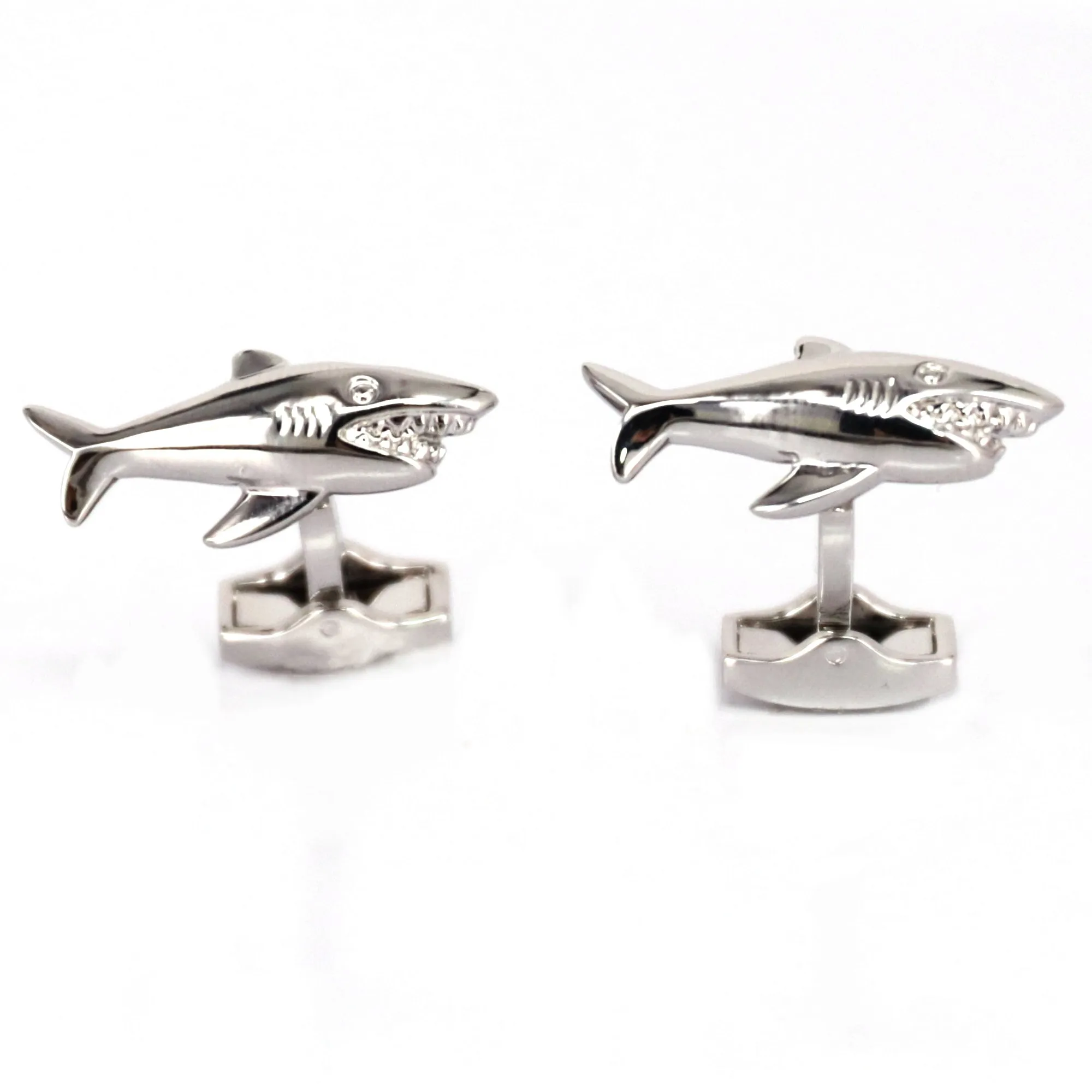 Silver Shark Cufflinks