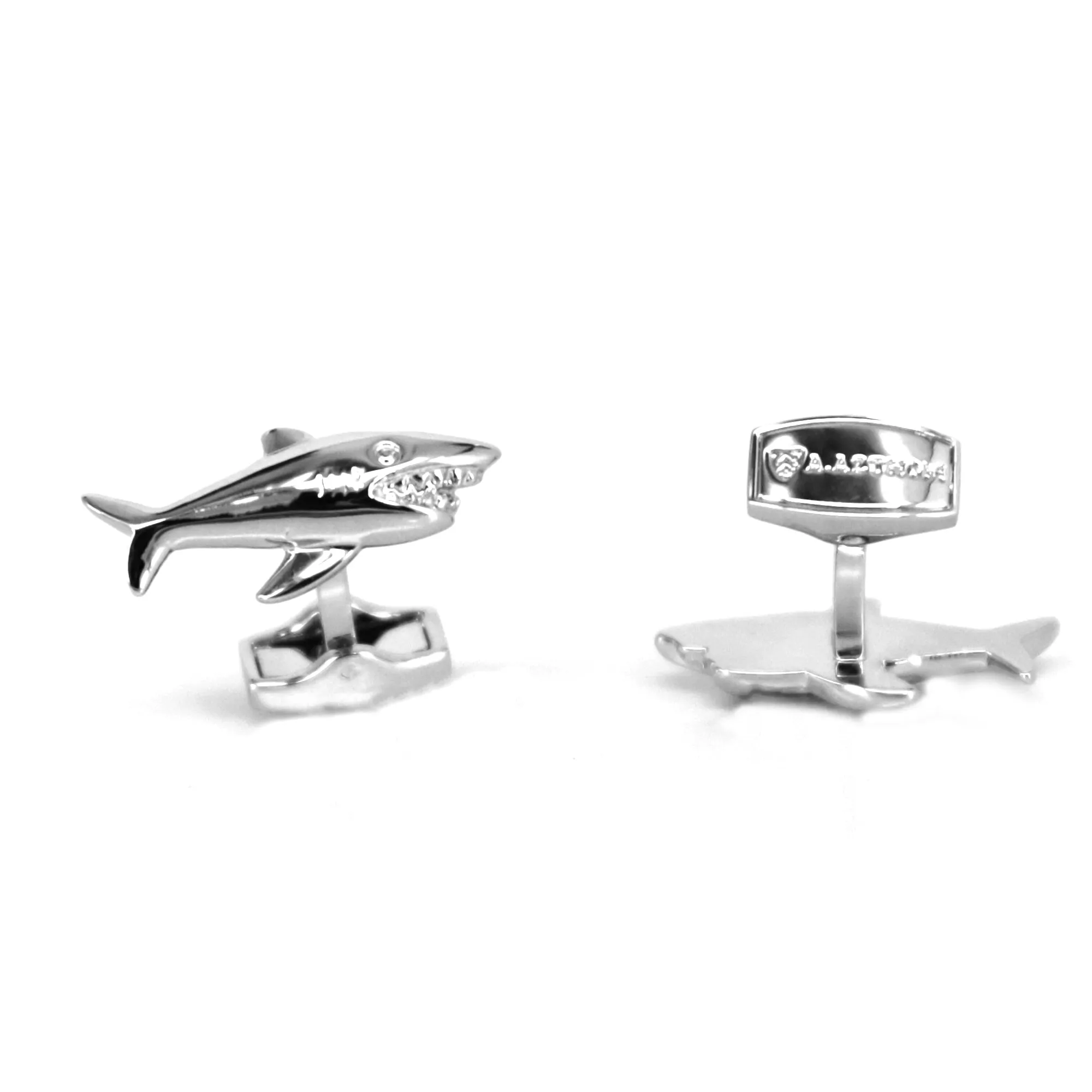 Silver Shark Cufflinks