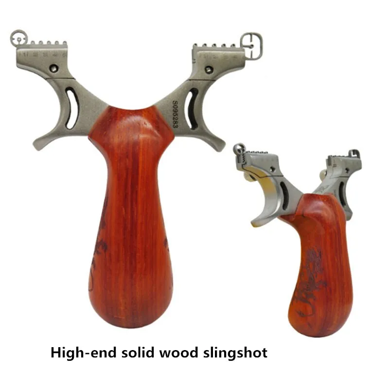 Slingshot Solid Wood Outdoor Sports Dragon Totem 304 Stainless Steel Target Shooting Slingshot