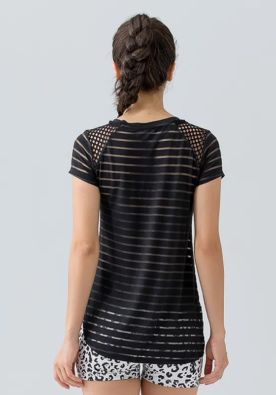 Stripe Hollow Out Top