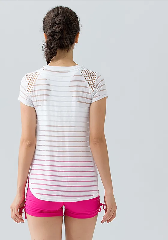 Stripe Hollow Out Top