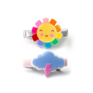 Sun Colorful & Storm Cloud Hair Clips Set