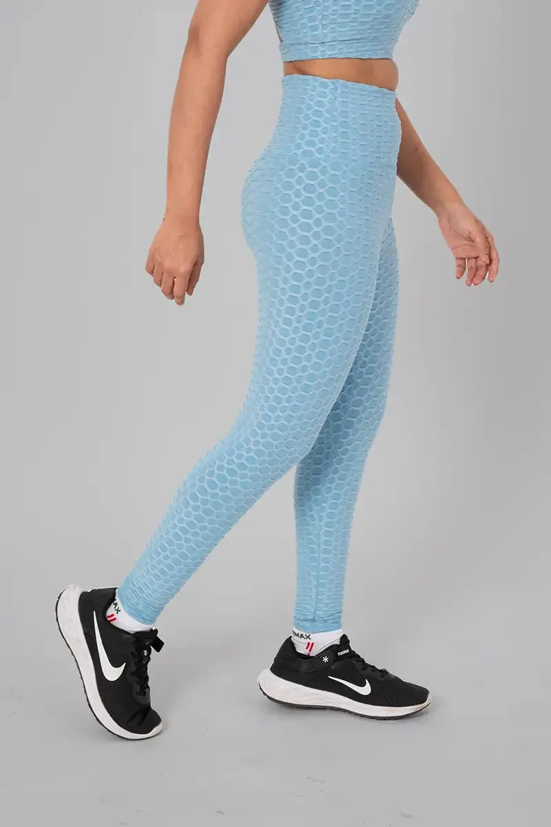 Sunday Anti-Cellulite & Anti-slip Leggings- Sky Blue