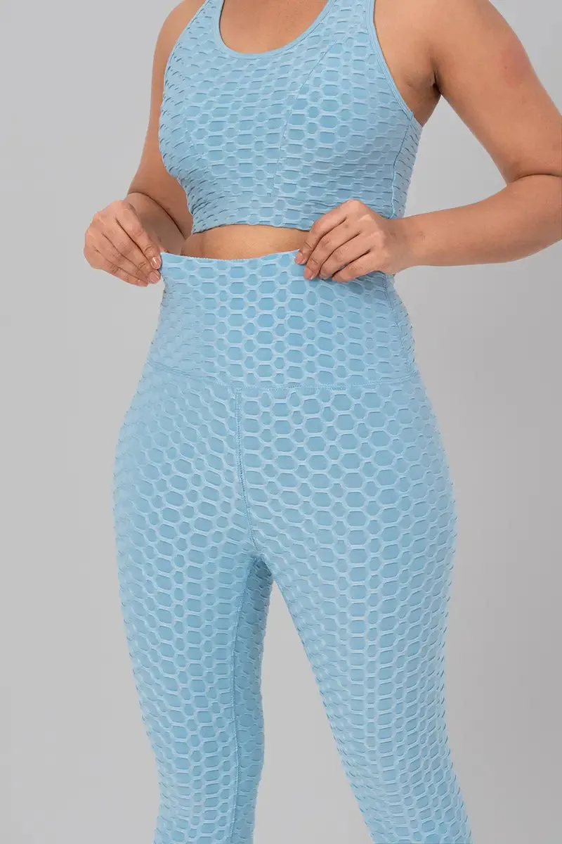 Sunday Anti-Cellulite & Anti-slip Leggings- Sky Blue