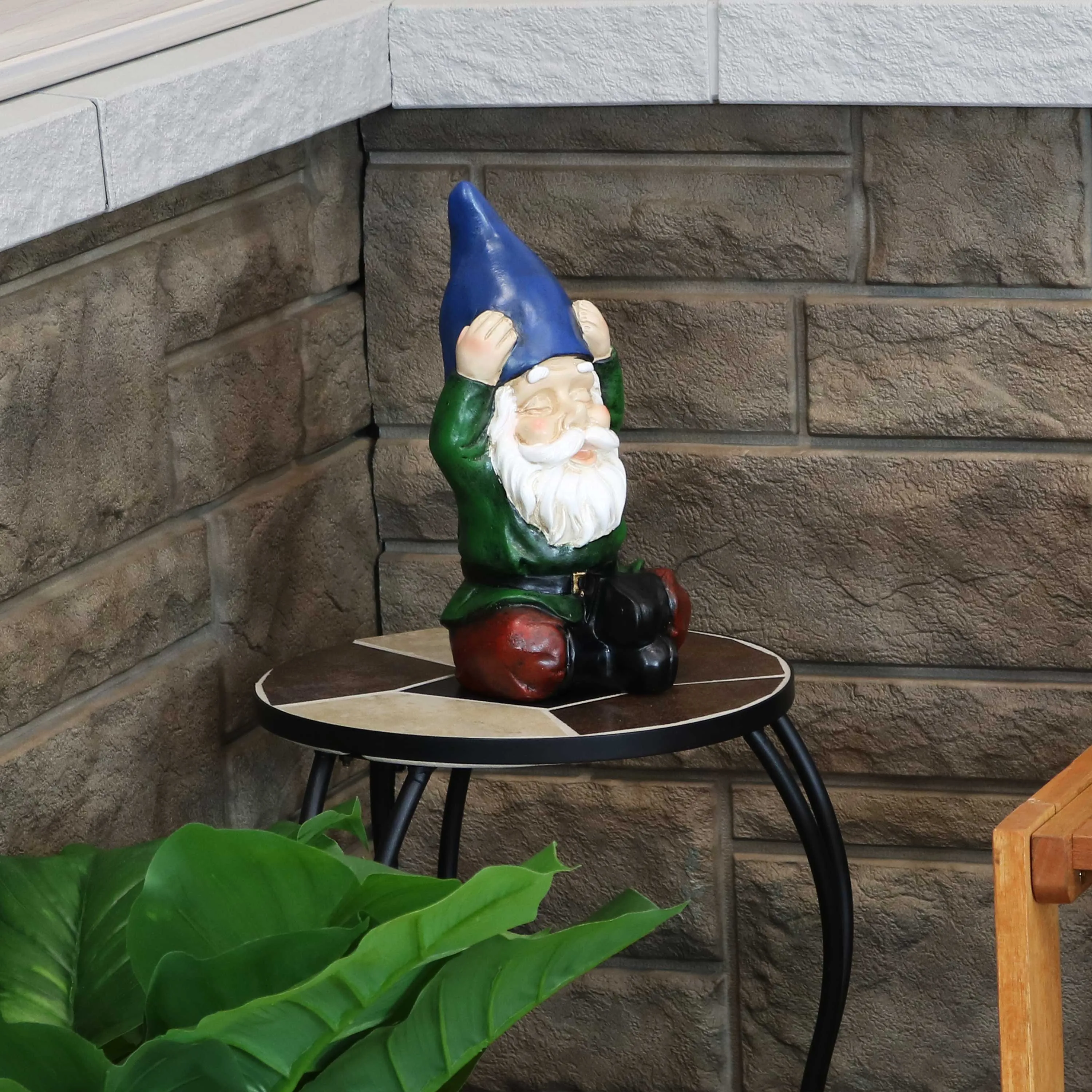 Sunnydaze Sage the Yoga Garden Gnome Statue Decoration - 11"