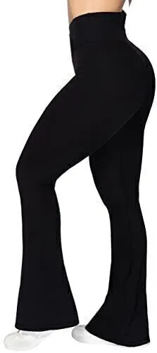 Sunzel Flare Leggings, Crossover Yoga Pants for Women with Tummy Control, High-W