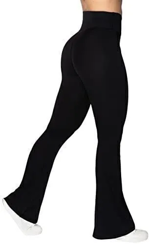 Sunzel Flare Leggings, Crossover Yoga Pants for Women with Tummy Control, High-W