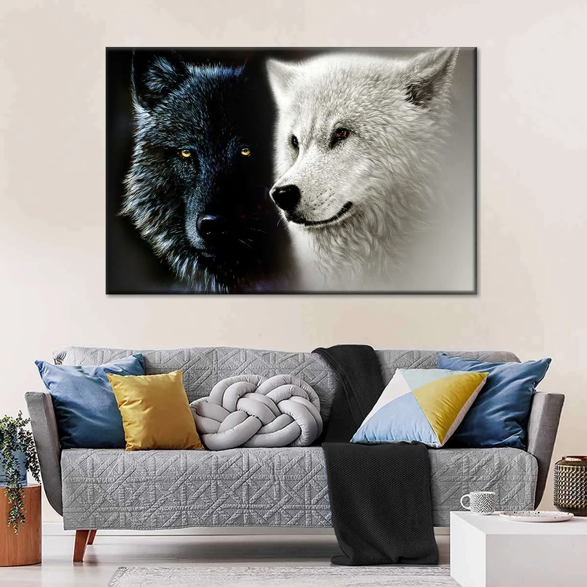 Tale Of Two Wolves Wall Art