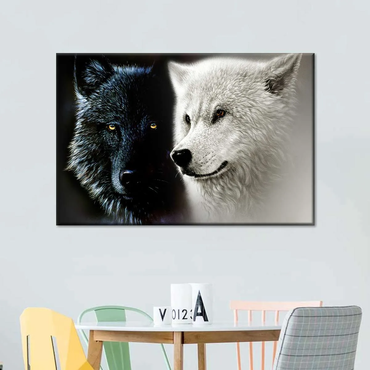 Tale Of Two Wolves Wall Art