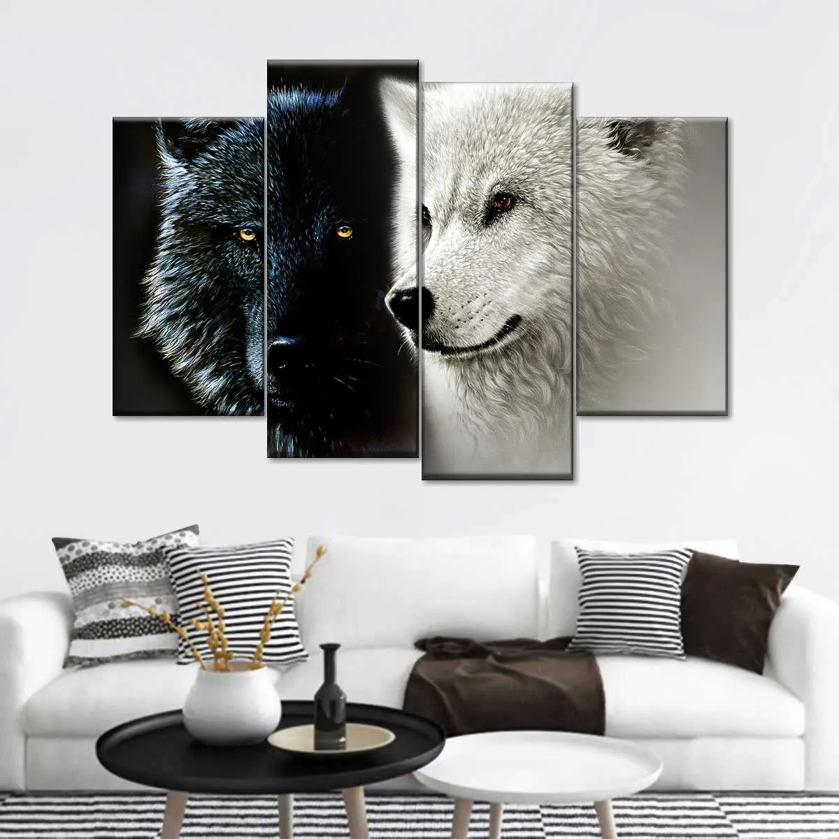 Tale Of Two Wolves Wall Art